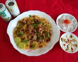 A picture of step 13 of Hyderabadi mutton dum biryani.