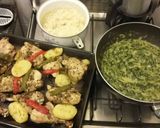 Foto del paso 9 de la receta: Pollo al horno con arroz y salsa de espinacas