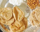 A picture of step 8 of Halwa, Poori, and Kheer.