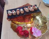 A picture of step 3 of #RSC#gulabhi syrup coconut Koya balls#.