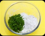 A picture of step 3 of Sabbasige Soppina Akki Rotti l Rice Roti with Dill Leaves.