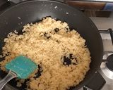A picture of step 1 of Coconut ladoo.