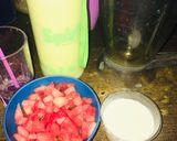 A picture of step 1 of Water melon smoothie🍉🥛.