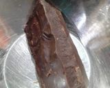 A picture of step 5 of Oreo double layer chocolate bar.
