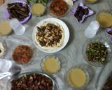 صورة لخطوة 3 من وصفة حمص باللحمه وسلطة وشوربه العدس وقلاية البندورة الحاره 😍😍