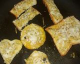 A picture of step 3 of Garlic bread in different shapes.
