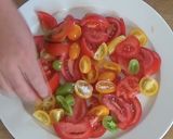 A picture of step 3 of Caprese Salad or Insalata Caprese.
