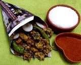 A picture of step 4 of Kumbhania Bhajia.