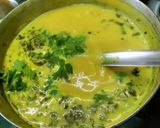 A picture of step 5 of Methi Leaves Kadhi.