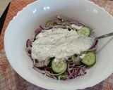 A picture of step 2 of Cucumber Salad with Yogurt Dressing.