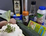 Póréhagymás cukkini krémleves, pirított gombával! recept fázis 1 fotója