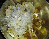 A picture of step 2 of Coconut semolina milk modak.