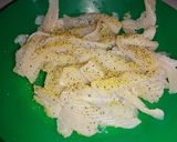 Foto del paso 1 de la receta: Fajitas de filetes de pescado con pimientos y cebolla blanca