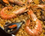 Foto del paso 23 de la receta: Paella de marisco en sartén, con caldo dashi, (Japón), paso a paso