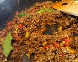 A picture of step 3 of South African Curry mince.