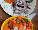 A picture of step 1 of Fried rice with haldi(Haldi have medical properties for health).