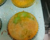 A picture of step 4 of Vanilla cup cake with butter cream frosting 😊.