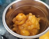 A picture of step 2 of #rainbowweek6 Hariyali Cheela with Apricot sauce.