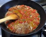 Une image de l'étape 9 de Linguines rouges au bouillon de moules, tomates, mascarpone et Gorgonzola.