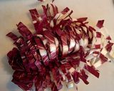A picture of step 2 of Pennette with Radicchio for Valentine's Day ❤️.