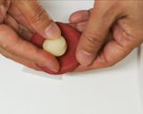 A picture of step 2 of Nerikiri Wagashi: "Kiku" (Chrysanthemum) 2.