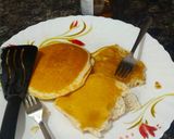 A picture of step 6 of Eggless Pancakes.