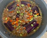 Hình bước làm 8 của món Bò bằm đậu ớt cháy cà tím [Eat clean - Lose weight]