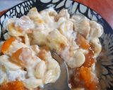 A picture of step 2 of Banana plum delight with caramel sauce.