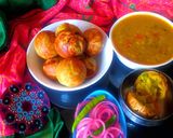 A picture of step 5 of Dal stuffed bati.