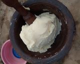 A picture of step 3 of Unadulterated fufu/akpu 😁😁😋.