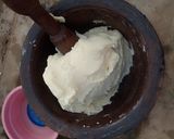 A picture of step 3 of Unadulterated fufu/akpu 😁😁😋.
