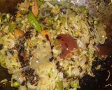 A picture of step 3 of Veg Hakka Noodles.