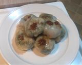 A picture of step 7 of Pan fried gluten free dumplings.