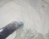 A picture of step 3 of Corn & cassava flour swallow.