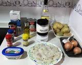 Foto del paso 1 de la receta Calamares en salsa americana con puré de patata con Thermomix