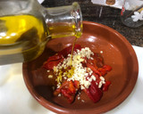 Foto del paso 6 de la receta: Sopa de cocido y timbal de filete de cerdo con cebolla caramelizada y pimientos asados