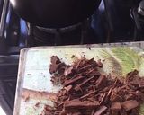 A picture of step 2 of Yumy chocolate fudge.