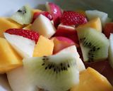 Foto langkah ke 2 dari resep Salad buah keju #salju.