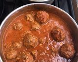 A picture of step 3 of Penne Pasta with Meatballs in Puerto Rican-Style Sauce.