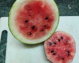 A picture of step 1 of No Bake Watermelon Cake.