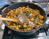A picture of step 20 of Chicken Curry with Chickpeas, Eggplant, and Spinach.
