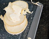 Foto del paso 2 de la receta: Berenjena con jamón sobre tosta con queso de cabra