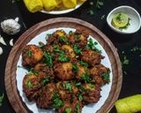 A picture of step 9 of Lasaniya Bhungla Batata.