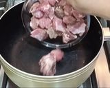 A picture of step 1 of Kashmiri Palak Gosht (Spinachmeat).