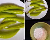A picture of step 2 of Mirchi Bajji / MirapakayaBajji.