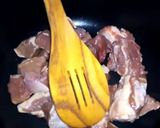 A picture of step 1 of Lauki Gosht.