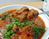 A picture of step 8 of Mutton Masala.