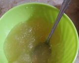 A picture of step 2 of Pina cotta orange.