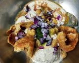 A picture of step 1 of Kachori chaat.