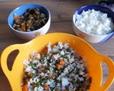 Sült oldalas zöldséges-gombás rizzsel recept fázis 5 fotója